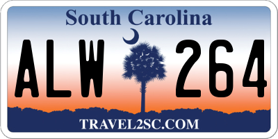 SC license plate ALW264