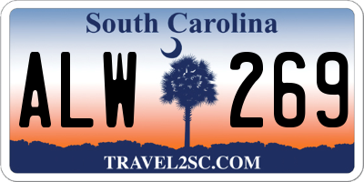 SC license plate ALW269