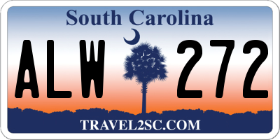 SC license plate ALW272