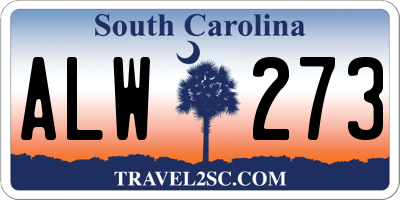 SC license plate ALW273