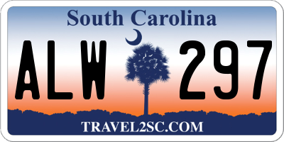 SC license plate ALW297