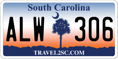 SC license plate ALW306