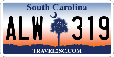 SC license plate ALW319
