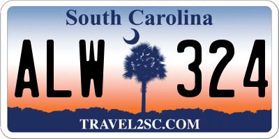 SC license plate ALW324