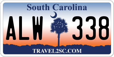 SC license plate ALW338