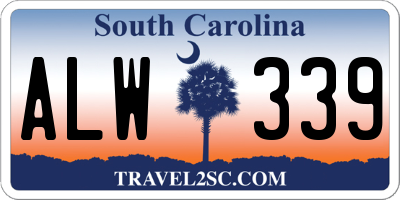 SC license plate ALW339