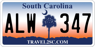 SC license plate ALW347