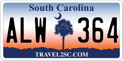 SC license plate ALW364