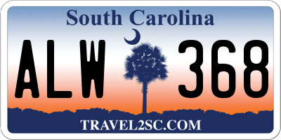 SC license plate ALW368