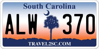 SC license plate ALW370