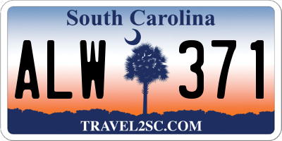 SC license plate ALW371
