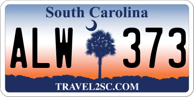 SC license plate ALW373
