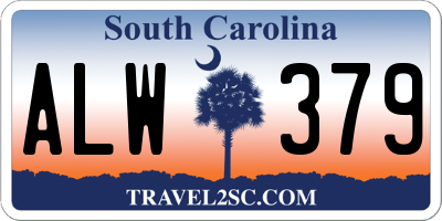 SC license plate ALW379