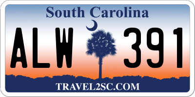SC license plate ALW391