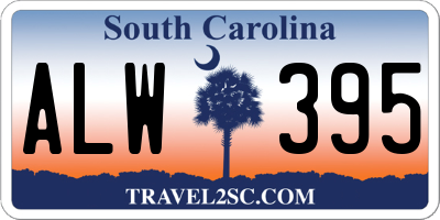 SC license plate ALW395