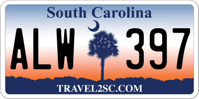 SC license plate ALW397