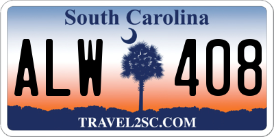 SC license plate ALW408