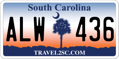 SC license plate ALW436