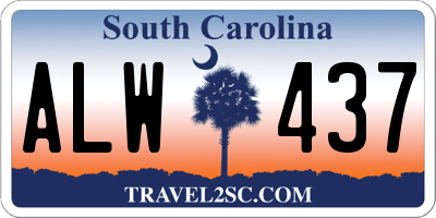 SC license plate ALW437