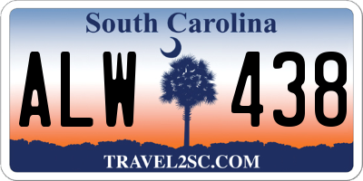 SC license plate ALW438