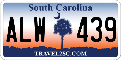 SC license plate ALW439