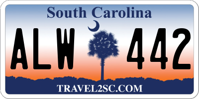 SC license plate ALW442