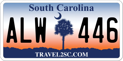 SC license plate ALW446