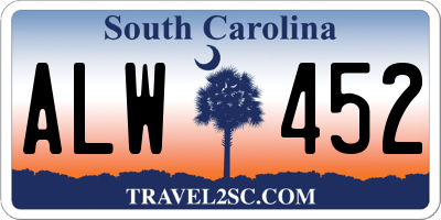 SC license plate ALW452