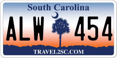 SC license plate ALW454