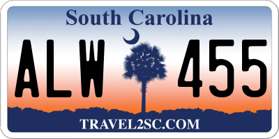 SC license plate ALW455
