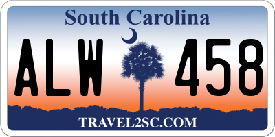 SC license plate ALW458