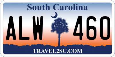 SC license plate ALW460