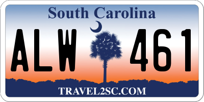 SC license plate ALW461