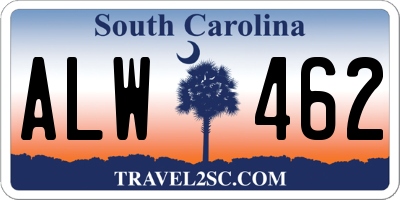 SC license plate ALW462