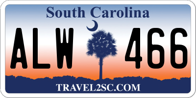 SC license plate ALW466