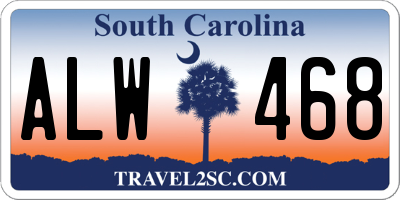 SC license plate ALW468