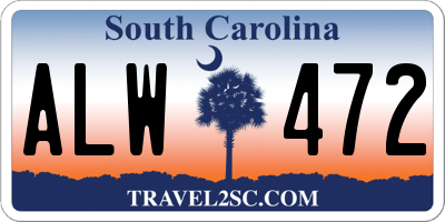 SC license plate ALW472