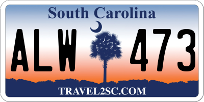 SC license plate ALW473