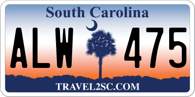 SC license plate ALW475