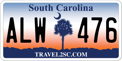 SC license plate ALW476