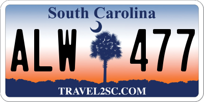 SC license plate ALW477
