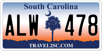 SC license plate ALW478