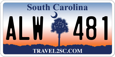SC license plate ALW481