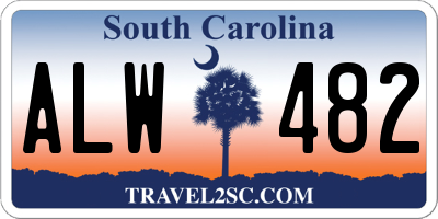 SC license plate ALW482