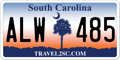 SC license plate ALW485