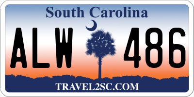 SC license plate ALW486
