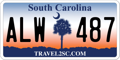 SC license plate ALW487