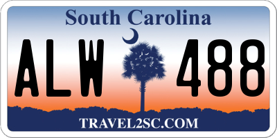 SC license plate ALW488