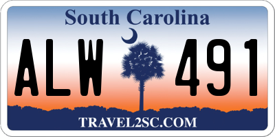 SC license plate ALW491
