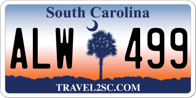 SC license plate ALW499